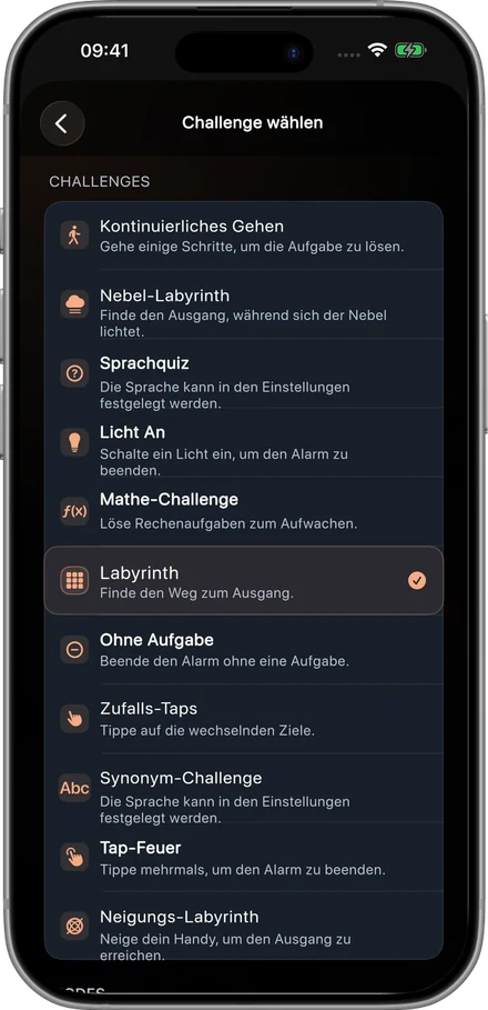 Ein Wecker mit Aufgaben für deinen Morgen.
