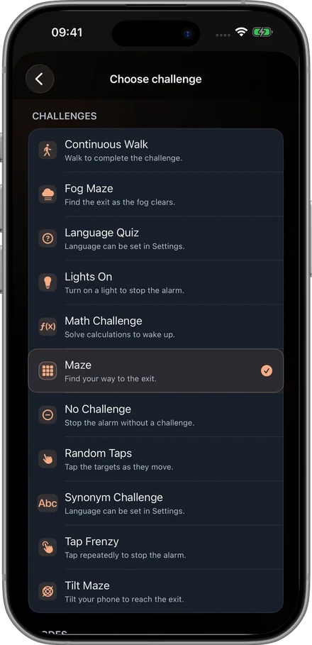 A challenge alarm for your kind of morning.