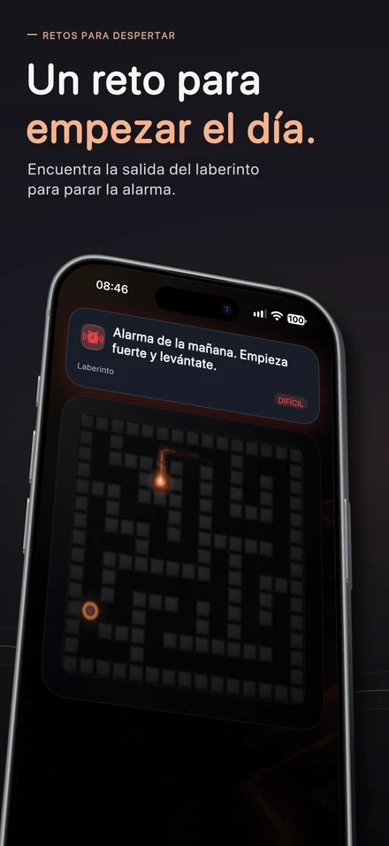 Un reto para empezar el día. Encuentra la salida del laberinto para parar la alarma.