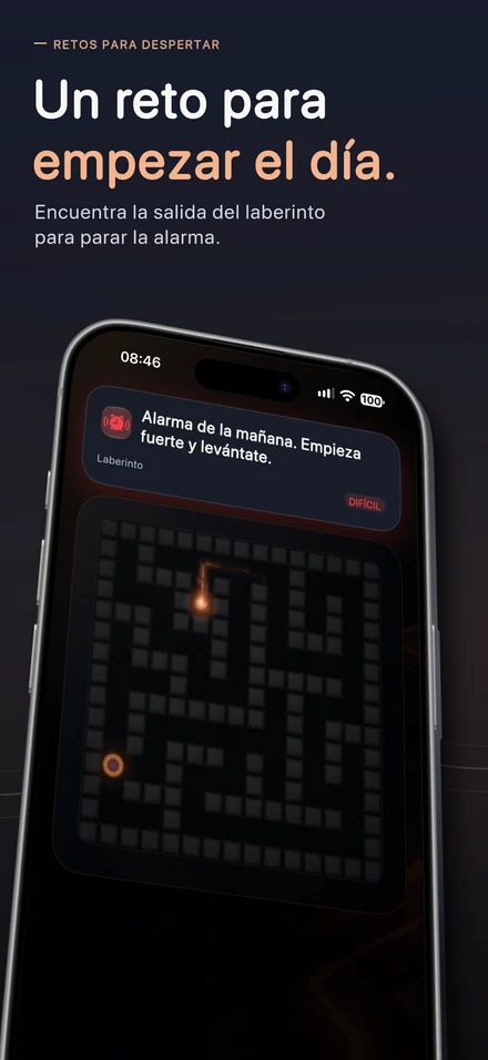 Un reto para empezar el día. Encuentra la salida del laberinto para parar la alarma.