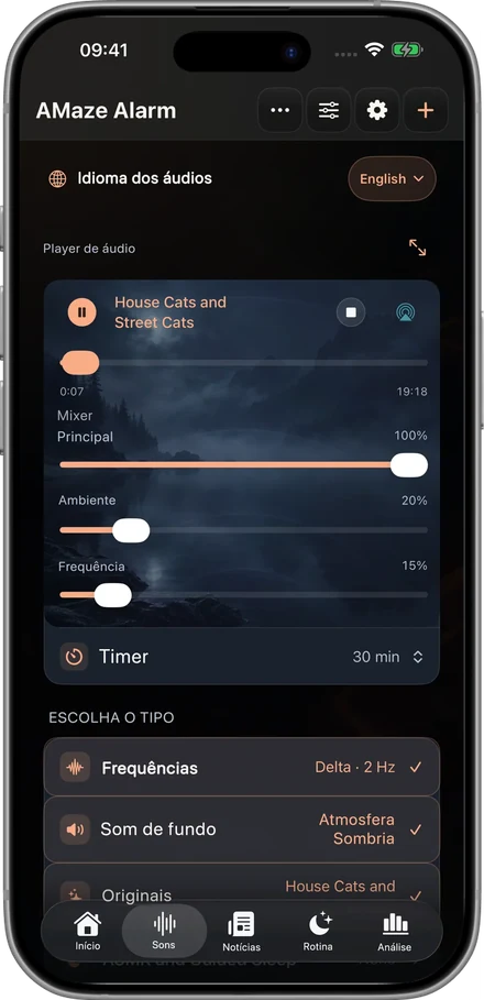 Sua trilha sonora para desacelerar.