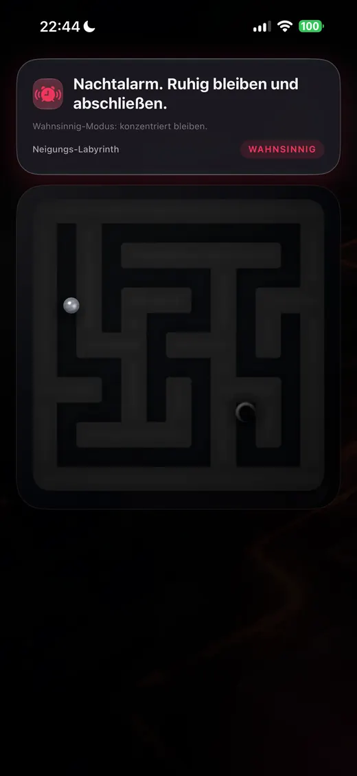 Challenge-Bildschirm