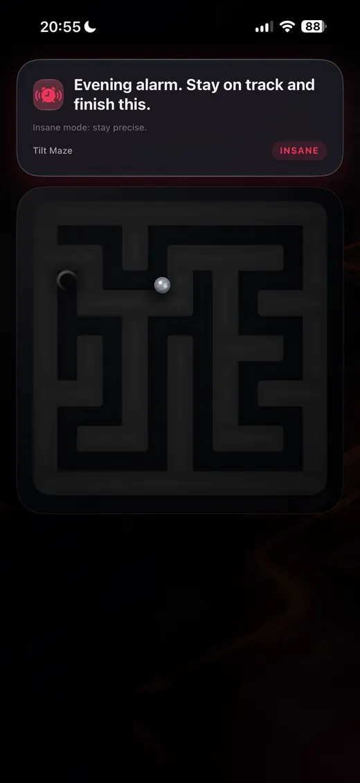Challenge screen