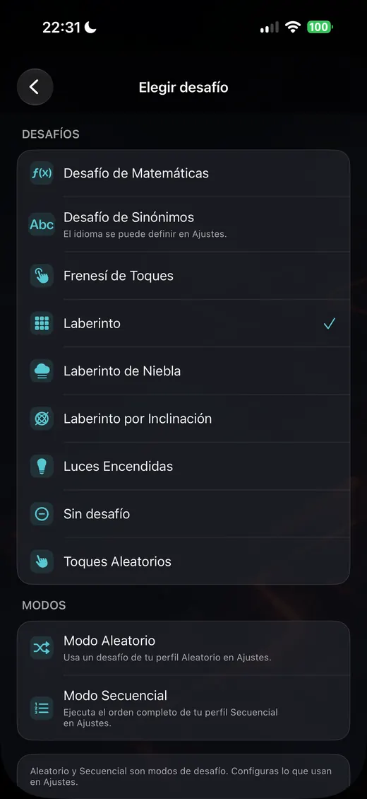 Despierta con fricción cuando haga falta
